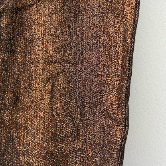NWT ModCloth Metal Dipped and Dapper Copper Metallic Brown Jeans - Picture 7 of 11